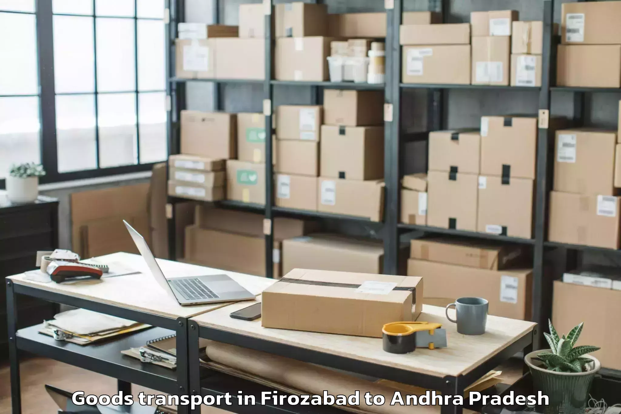 Easy Firozabad to Poduru Goods Transport Booking